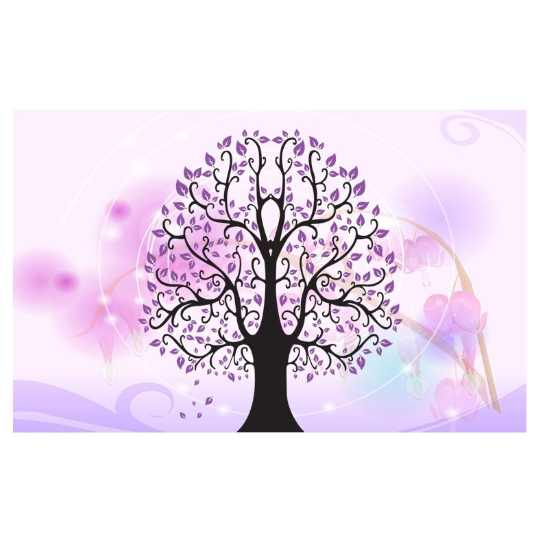 Decal dán tường Cây tím - DCX032