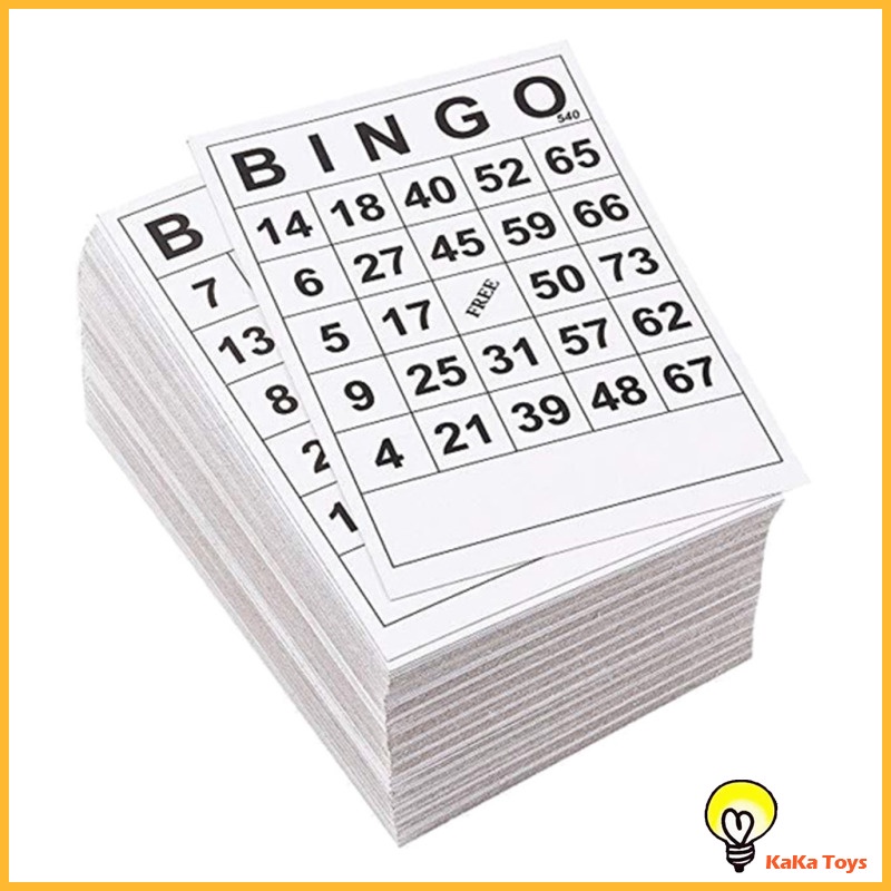 [KaKa Toys] BINGO Game Paper Cards 60 Sheets 60 Faces without repeat Single Design