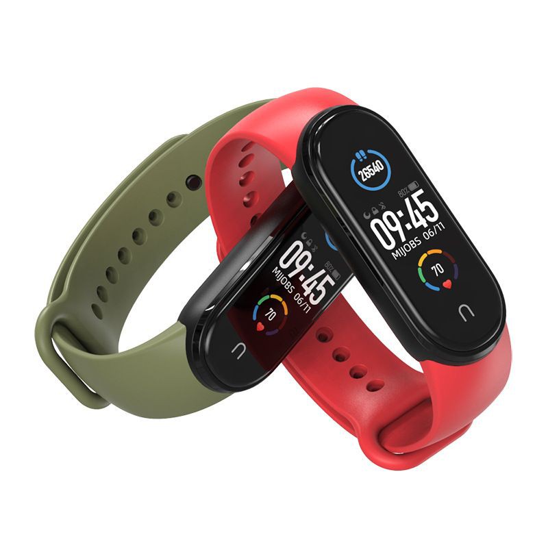 Dây đeo miband MIJOBS chính hãng viền màu thay thế cho Xiaomi Miband 5, Xiaomi Miband 6