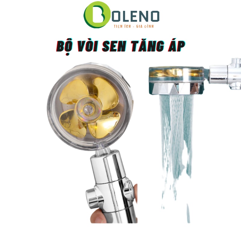 Vòi sen tắm tăng áp cánh quạt có dây dài 1.4m có lọc  đầu vòi sen tắm đứng tiết kiệm nước cổ xoay linh hoạt thông minh