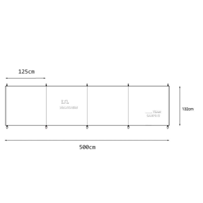 Tường chắn gió 5m* cao 1,32m WINDSCREEN