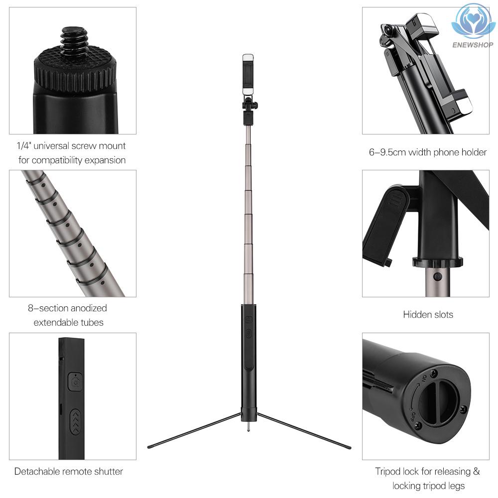 Gậy Ba Chân Ổn Định Cầm Tay Đa Năng Có Thể Tháo Rời Kèm Đèn Và Điều Khiển Từ Xa Hỗ Trợ Quay Video / Live Stream | BigBuy360 - bigbuy360.vn