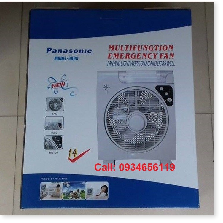 Quạt sạc Panasonic 6969, Quạt tích điện siêu bền, đẹp và rẻ nhất toàn quốc, quat tich dien, quat sac uy tin