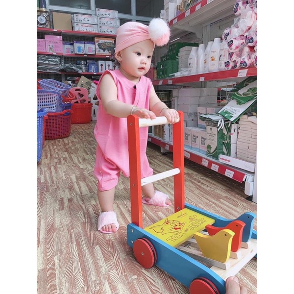 Xe Gỗ Tập Đi Cho Bé Hình Con Gà