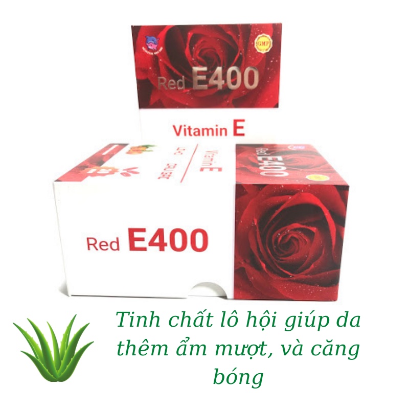 RED E 400 - VITAMIN E 400. Kết hợp lô hội, dầu gấc, tinh dầu hoa anh thảo. Vitamin E đỏ. Hộp 30 viên | BigBuy360 - bigbuy360.vn