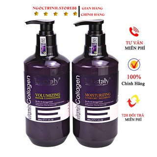 Dầu gội xả LUSSTALY VITAMIN E phục hồi tóc hư tổn khô sơ kiềm dầu sạch gàu,hương nước hoa cao cấp