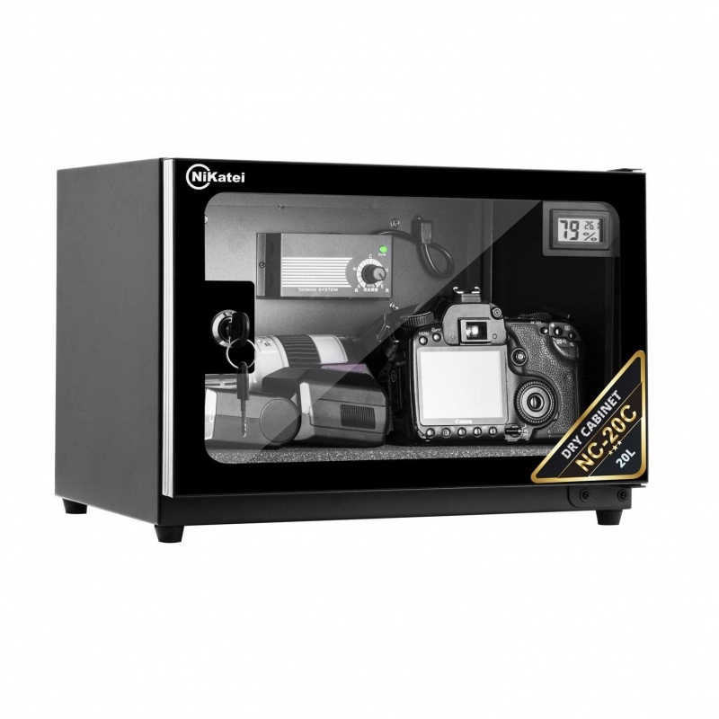 Tủ chống ẩm máy ảnh cao cấp NIKATEI NC-20C dung tích 20L - Hút ẩm cực nhanh - Bảo hành chính hãng 5 năm