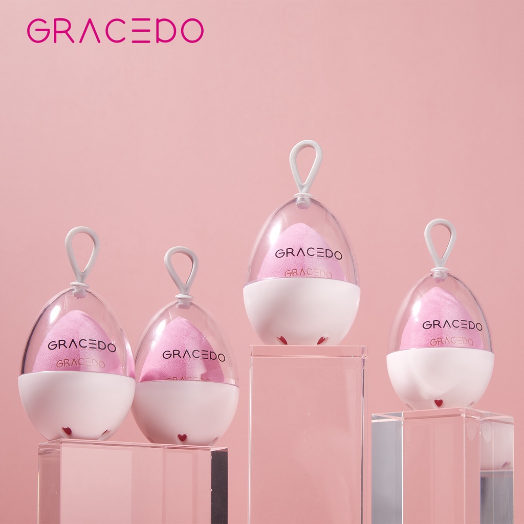 GRACEDO 1 Mút Trang Điểm Siêu Mềm Hình Trứng Kèm Hộp Đựng