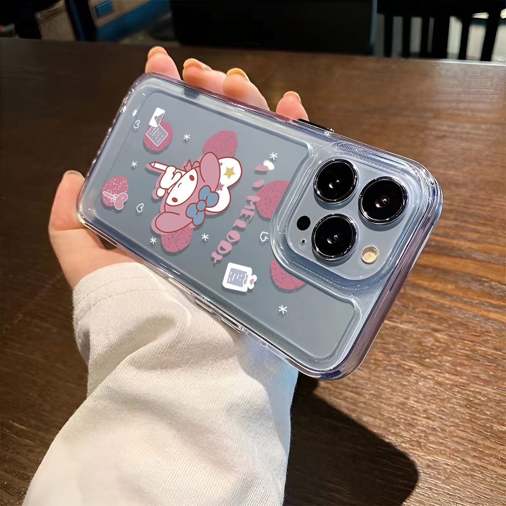 Ốp Điện Thoại Trong Suốt Họa Tiết Melody Hồng Dễ Thương Cho iphone 14ProMax 14Plus 13 11 12 7Plus X XR XS Max