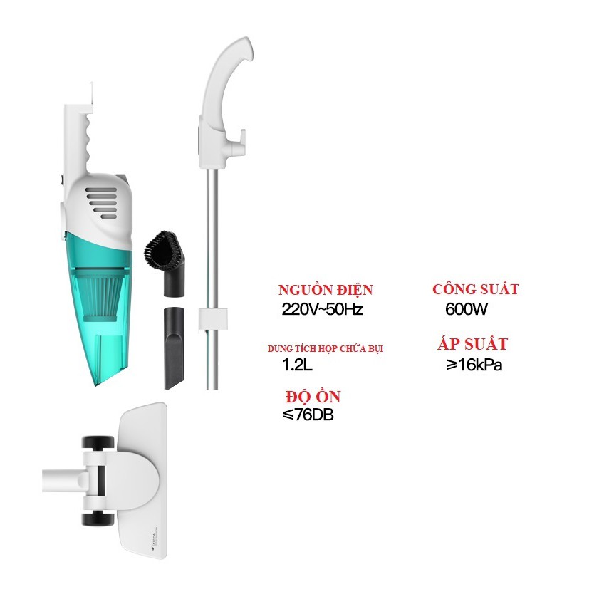 [Mã ELHAMS5 giảm 6% đơn 300K] ]Máy hút bụi cầm tay siêu lốc xoáy DEERMA DX118C+ Tặng 1 Bộ Lọc