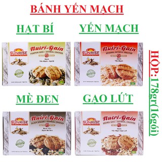 Bánh yến mạch ăn kiêng Nutri Gain chính hãng Sunrise nhiều vị - tốt cho người tiểu đường, tập gym, giảm cân - Hộp 178g