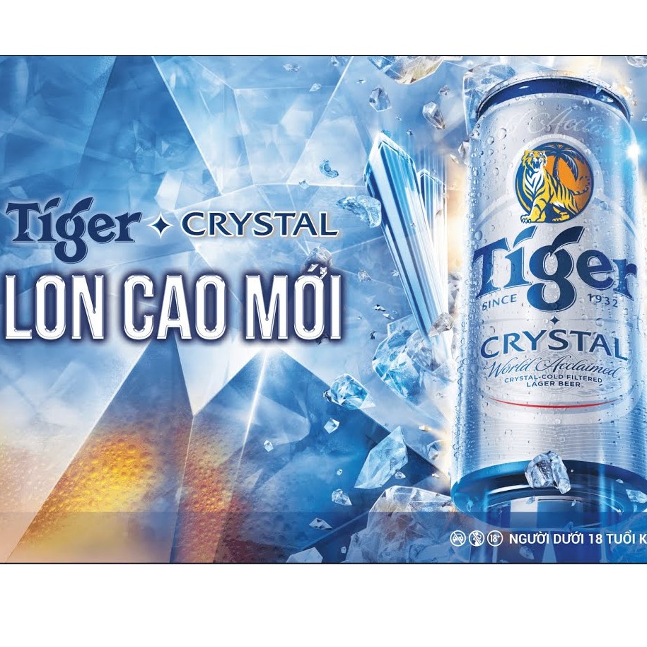 [TẾT 2021 MỚI TINH] BIA TIGER CRYSTAL LON CAO 330ML.