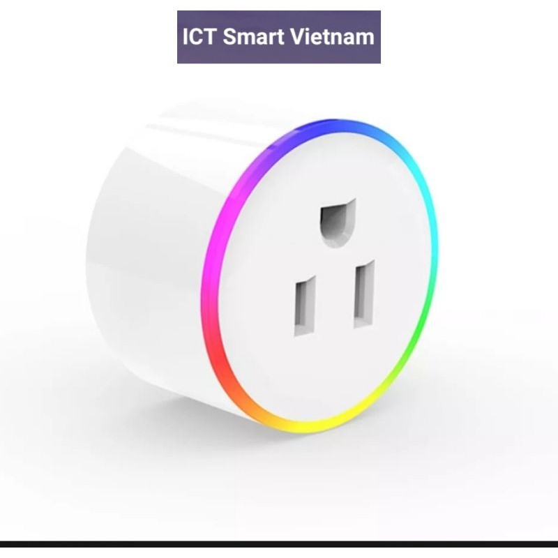 Ổ Cắm Wi-Fi Thông Minh 10A Với Đèn Báo LED RGB, ra lệnh giọng nói Alexa& Google