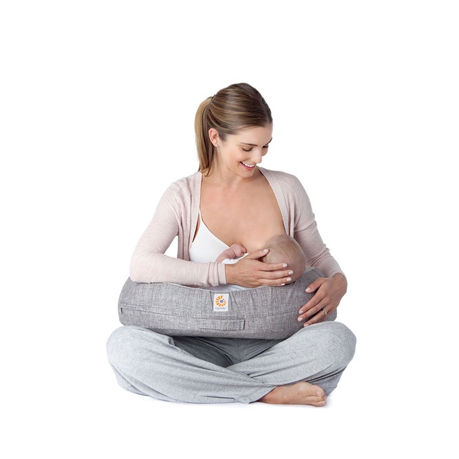 💝Gối cho bé bú Ergobaby Pillow có dây cố định, tạo cho bé tư thế thoải mái khi bú mẹ, hỗ trợ bé tập ngồi, tập lẫy