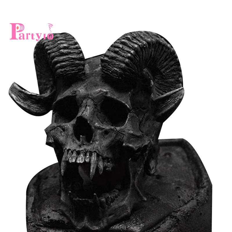 Nhẫn hình đầu lâu Satan dê bằng thép không gỉ phong cách cổ điển thời trang cho nam #7