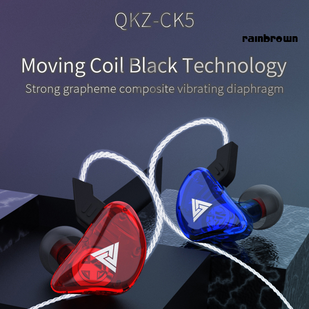 /REJ/ Portable Wired In-Ear Heavy Bass Moving Coil Earphones Running Sports Headphone