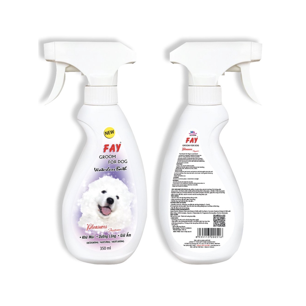 Xịt phun Fay Groom For Dog hương Pleasures