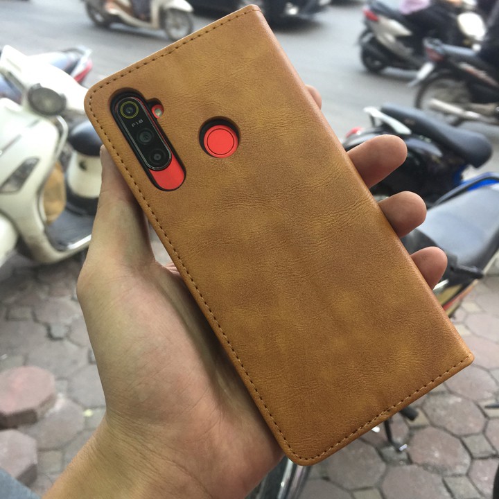 Bao da Realme C3 dạng ví Luxury Leather | BigBuy360 - bigbuy360.vn