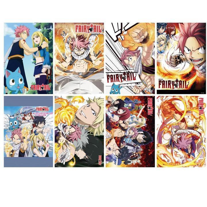 Poster ảnh 8 tấm A3 anime chibi NARUTO ONE PIECE MA ĐẠO TỔ SƯ IDENTITY V MIKU