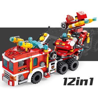 Bộ Đồ Chơi Lắp Ráp LEGO Biệt Đội Cứu Hỏa PANLOS 12 in 1 Model 633009 – 557 Chi Tiết Giúp Trẻ Phát Triển Trí Tuệ