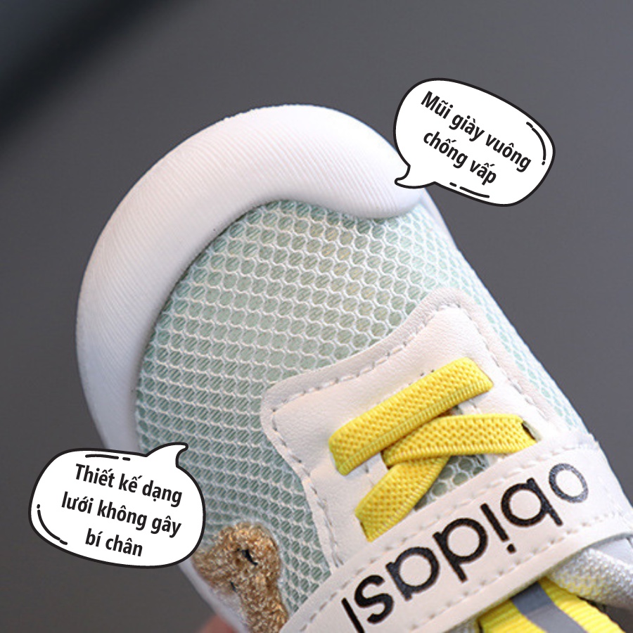 Giày tập đi cho bé trai bé gái gấu Bunny Store, giày thể thao dành cho bé sơ sinh từ 8 tháng đến 2 tuổi đế mềm GTD12