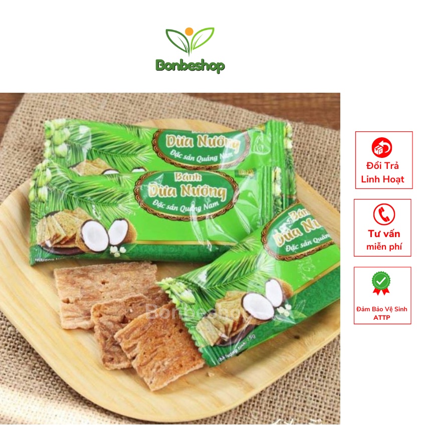 Bánh Dừa Nướng Quảng Nam  gói 200gr, giòn tan thơm ngon