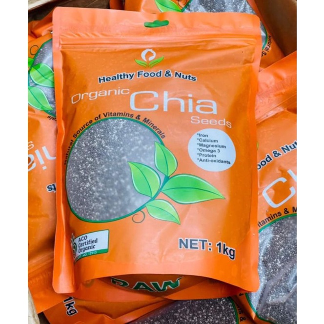 Hạt Chia Healthy Nuts &amp; Seeds Organic Chia Seeds 1KG ( Màu Cam)