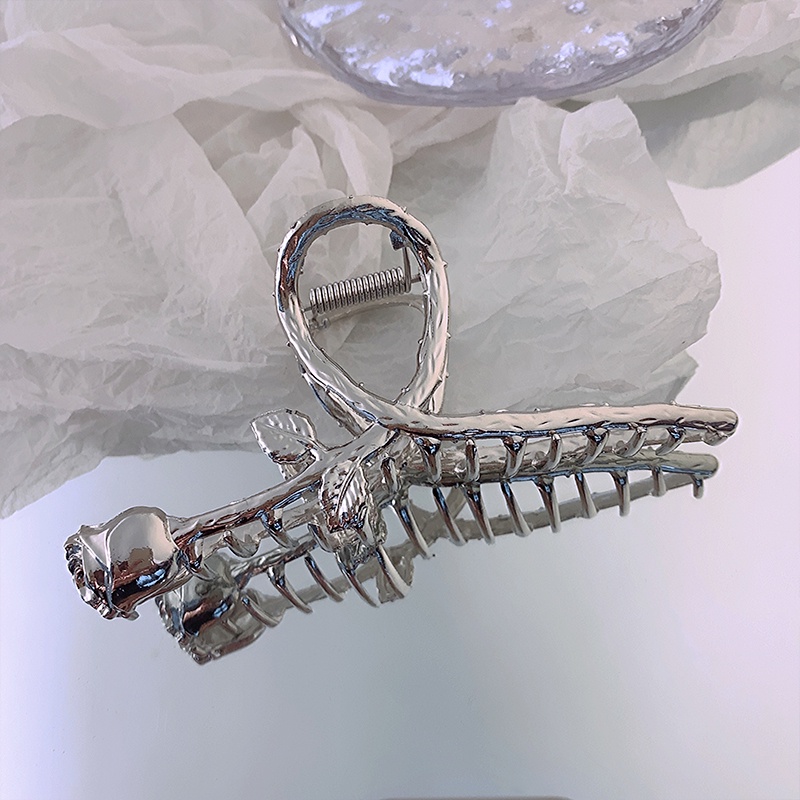 Kẹp Tóc Hình Cá Mập Bằng Kim Loại Phong Cách retro Cá Tính Cho Nữ