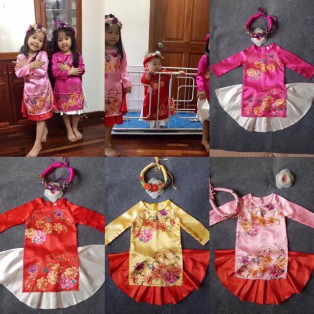 Áo dài cách tân cho bé 9-14kg
