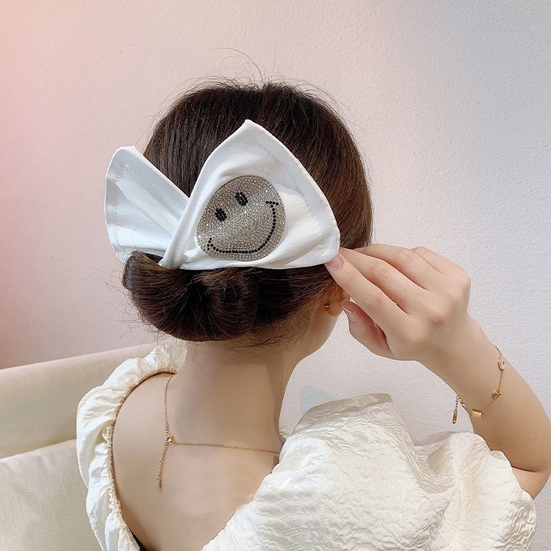 Kẹp Tóc Đính Đá Hình Mặt Cười/Trái Tim Xinh Xắn Cho Nữ