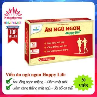 Viên ăn ngủ ngon Happy Life – Giúp bồi bổ cơ thể, ăn uống ngon miệng, giảm mất ngủ, khó ngủ, căng thẳng mệt mỏi