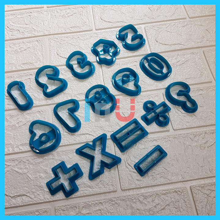 HCM - Bộ khuôn cutter 16 chữ số và phép tính, khuôn số làm fondant trang trí bánh