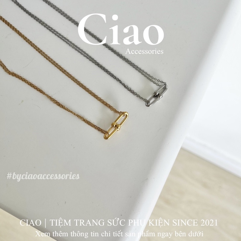 [HOẢ TỐC 1H] Dây chuyền/ Vòng cổ titan không gỉ thiết kế dạng xích mã 92 trendy Ciao accessories