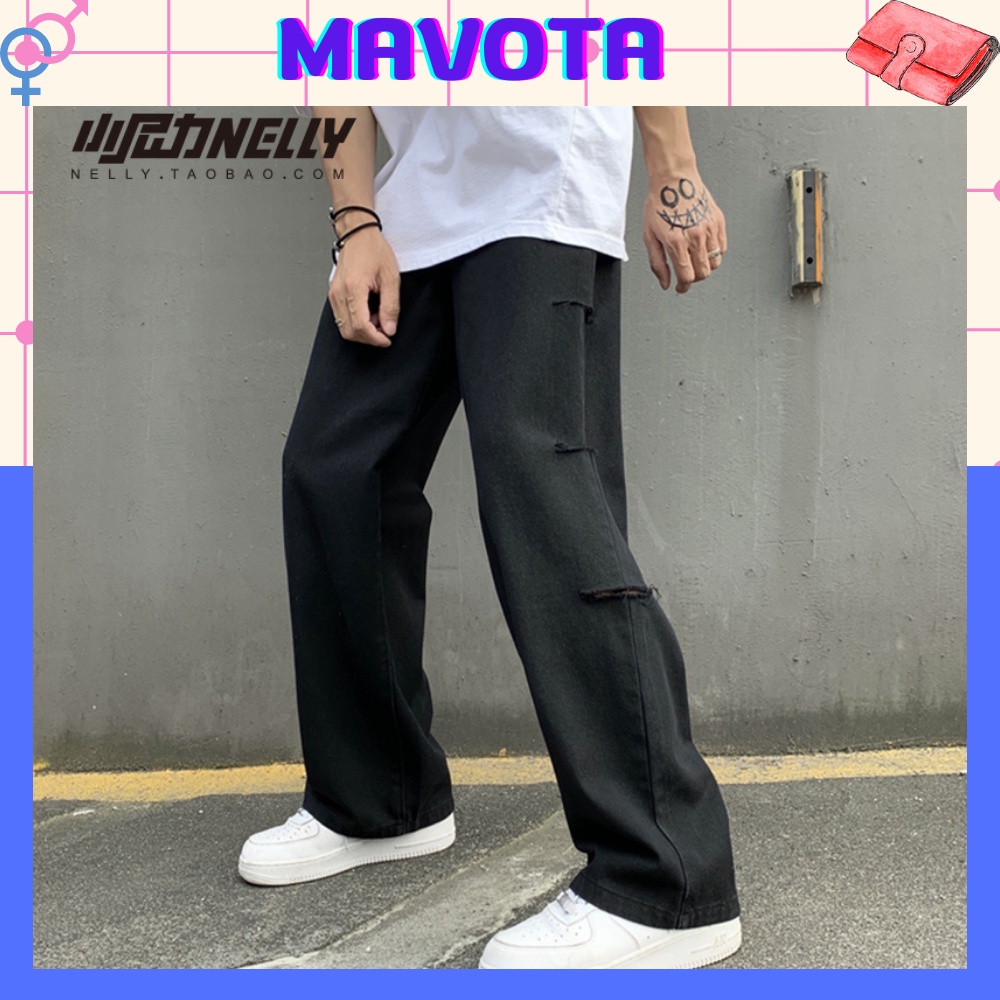 Quần kaki ống rộng nam nữ Mavota quần ống suông Unisex QKK005
