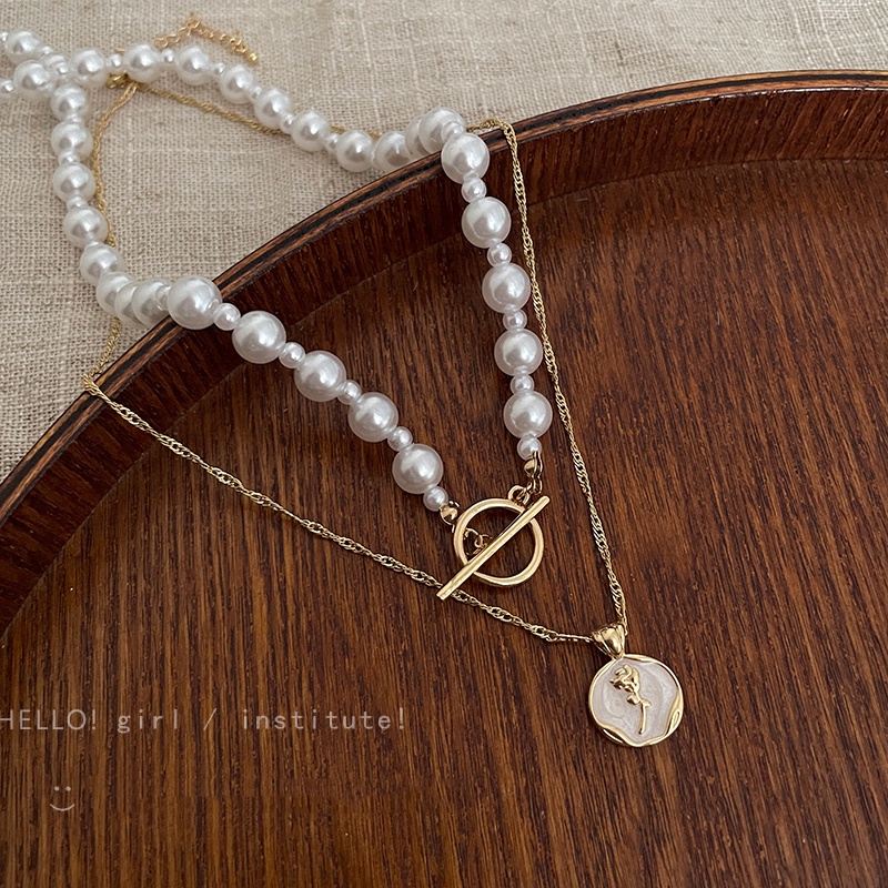 Set 2 Vòng Cổ Choker Đính Hạt Ngọc Trai Thời Trang Cho Nữ