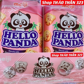 Bánh Gấu HELLO PANDA meiji 50g (Vị Dâu, Vị Kem Sữa, Vị SôCôla)