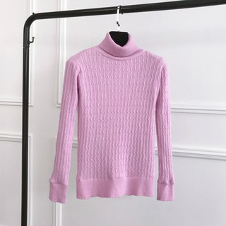 Áo len cổ lọ lót lông nữ