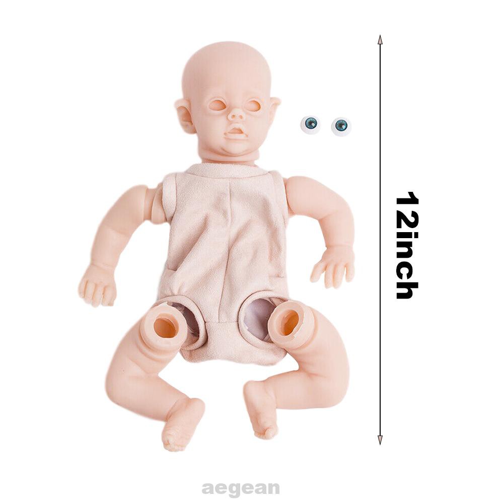 Parts Soft Lifelike Unpainted Real Touch Cloth Body Vinyl Head Reborn Baby Doll Kit