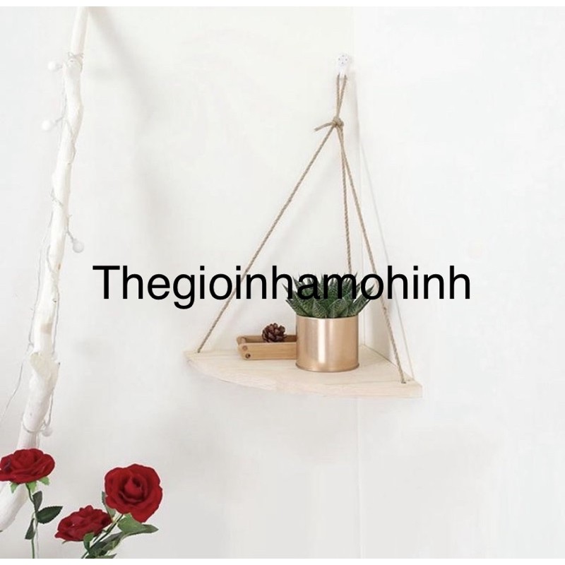 Kệ tam giác treo góc,kệ decor góc,kệ trang trí góc, kệ để đồ, giá treo, kệ treo