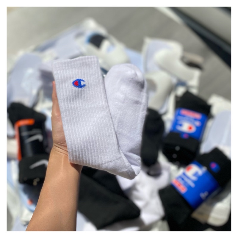 Vớ/Tất champion vải dày dặn, cao tầm 15cm, chất vải dày dặn