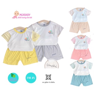 Bộ Cộc Tay Cho Bé 💖FREE SHIP💖 bộ cộc unchi phối tay kẻ