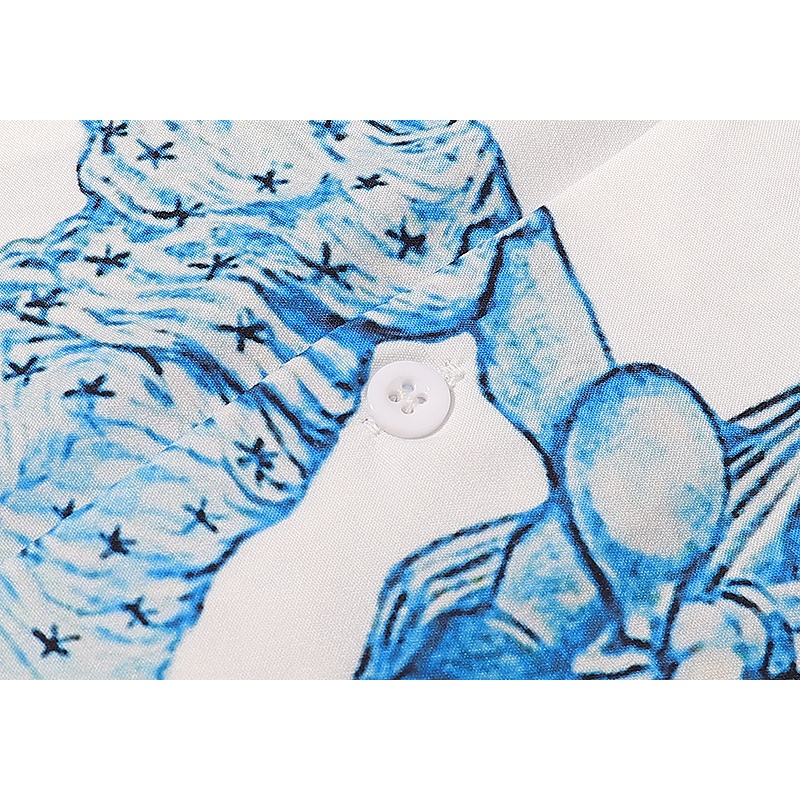 Prada Áo Thun cotton Ngắn Tay In Họa Tiết Thời Trang Cho Nam Nữ