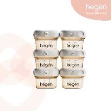 Set 6 bình trữ sữa HEGEN PPSU 60ML, combo bình đựng sữa mẹ cao cấp nắp trắng - Monnie Kids