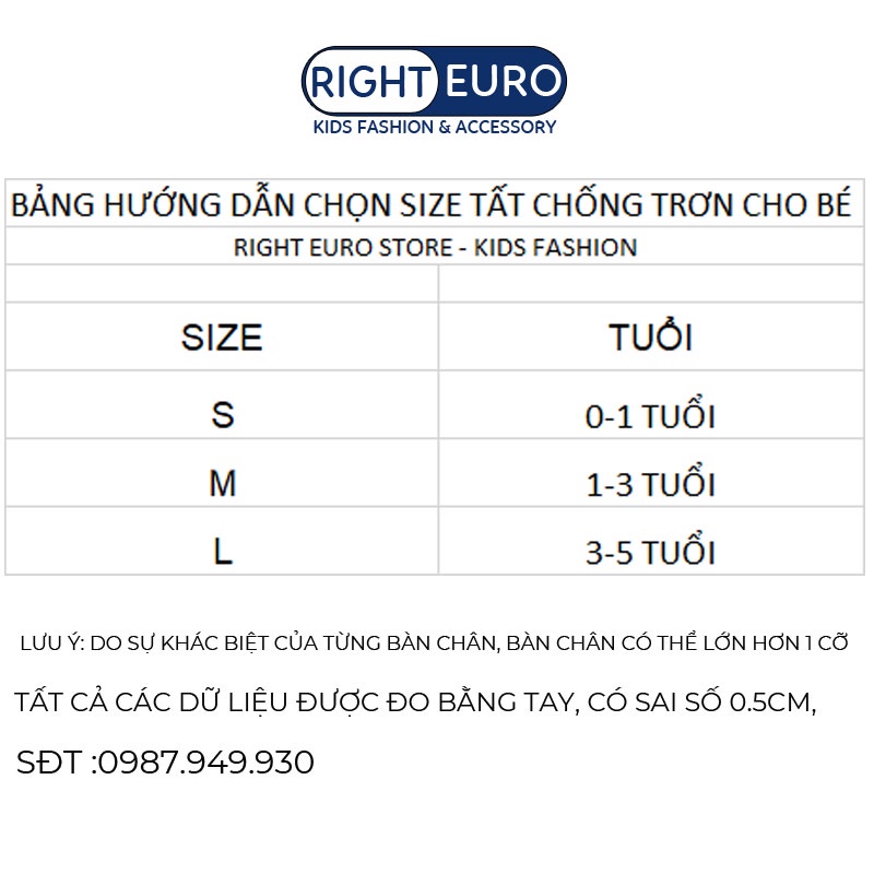 Tất Chống Trượt Cho Bé RIGHT EURO In Hình Hoa Quả Tất Chống Trơn Cao Cấp Rộng Rãi Thoáng Khí Thấm Mồ Hôi Khử Mùi 066