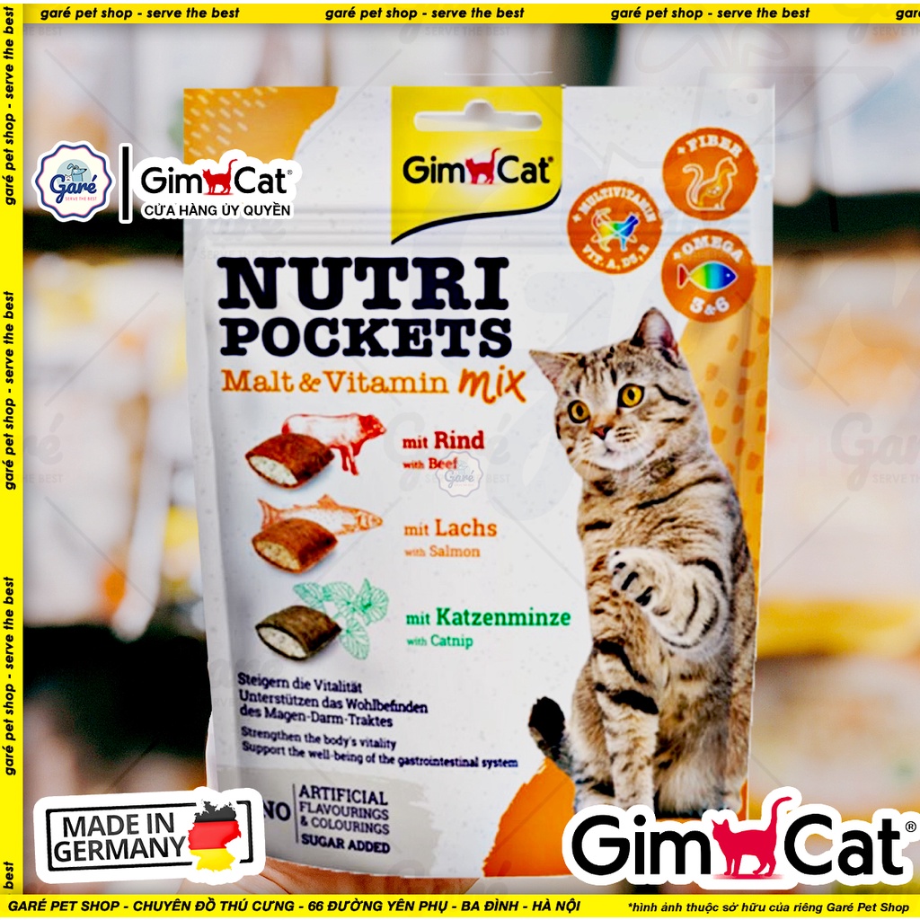 150g - Bánh thưởng Gimcat vị tổng hợp bổ sung vitamin, gói lớn tiết kiệm nhập khẩu Đức dành cho mèo Gimcat Snack Germany