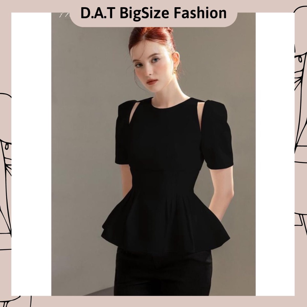 Set Áo Hở Vai Mix Quần Dài Ống Loe Dành Cho Người Béo 50-90kg