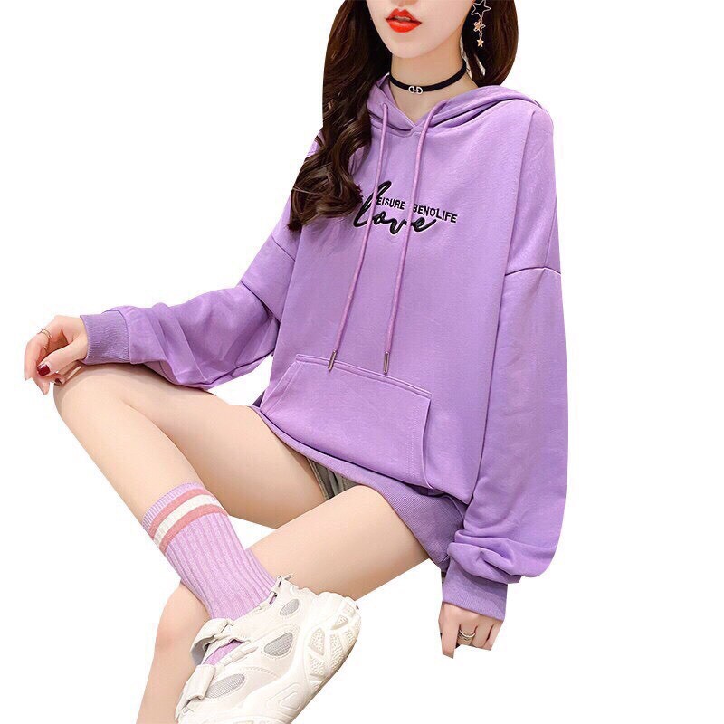 Áo Hoodie nữ , hoạ tiết Chữ Love , Vải cao cấp , Cam kết đẹp như hình