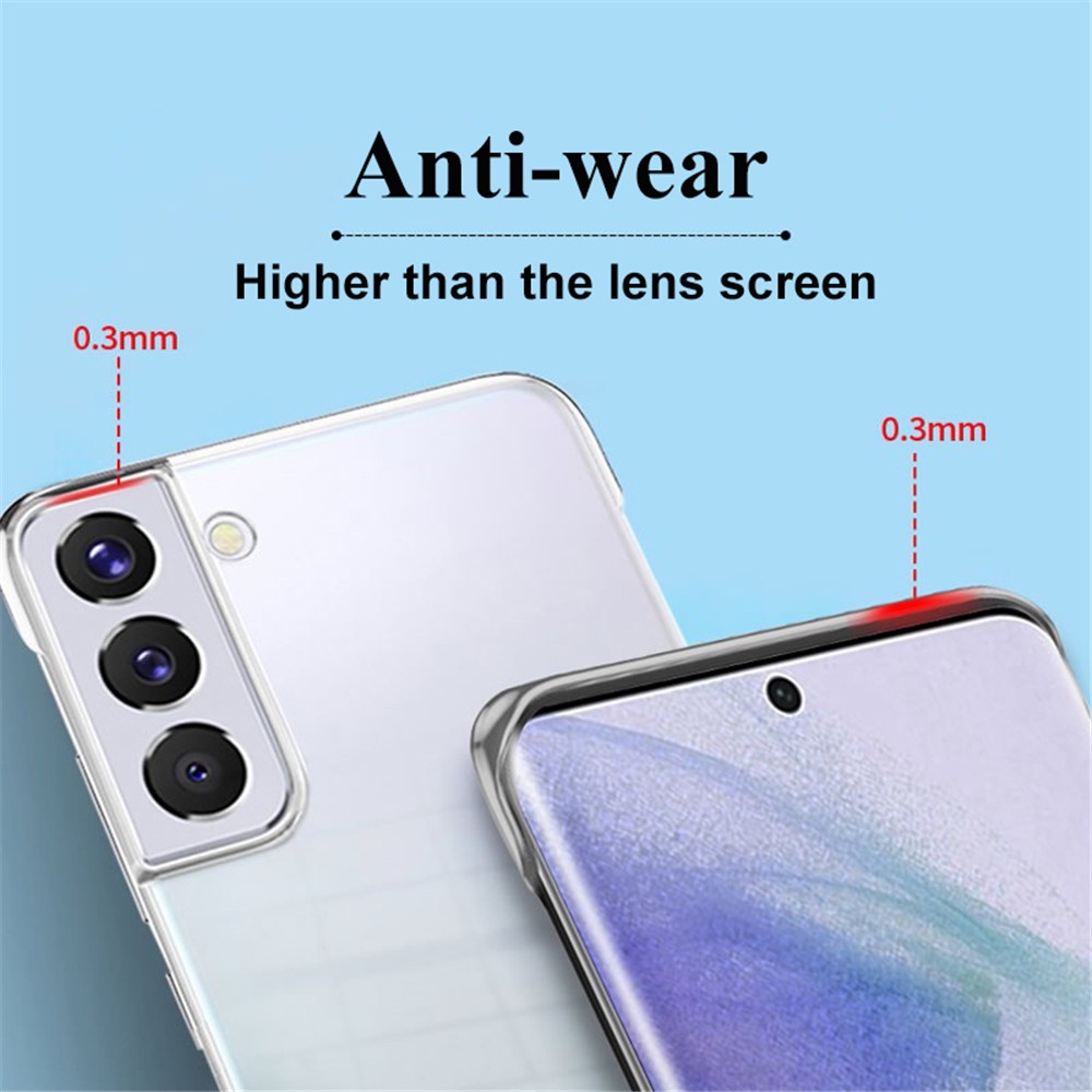 Ốp Điện Thoại Cứng Trong Suốt Siêu Mỏng Không Viền Cho Samsung Galaxy S22 Ultra Plus S20 FE S10 S9 Plus Note 20 Ultra A50