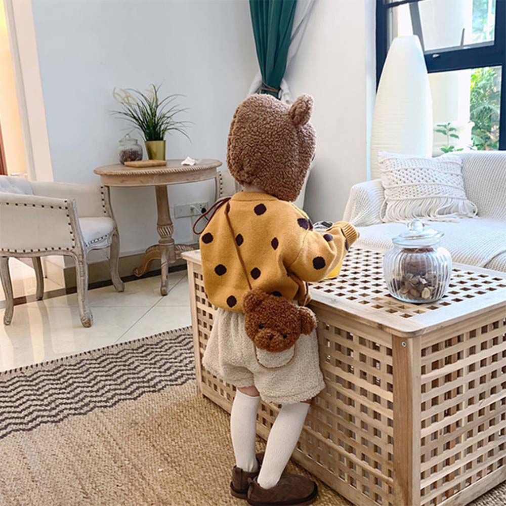 Túi đeo chéo hình gấu bông thời trang xinh xắn cho bé gái