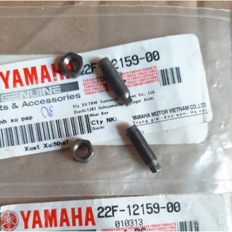 Cặp ốc chỉnh cò ,supap xe Sirius, Jupiter.....zin yamaha